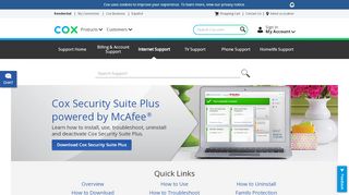 
                            8. Cox Security Suite Plus powered by McAfee | Cox Communications