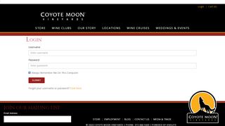 
                            11. Coyote Moon Vineyards - Login