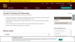 
                            9. Coyote Truckload and Intermodal | UPS - United States - UPS.com