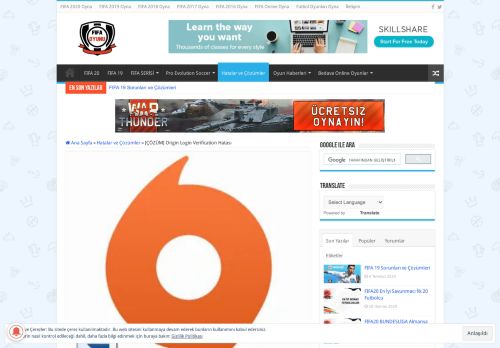 
                            2. [ÇÖZÜM] Origin Login Verification Hatası - FIFA Oyunları