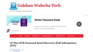 
                            1. CP Plus DVR Password Reset/Recovery (Full Information-2018)