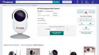 
                            10. CP Plus Ezykam Wifi Camera at Rs 950 /piece | Wifi ...