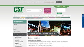 
                            13. CPA - Comissão Própria de Avaliação - USF - Universidade São ...