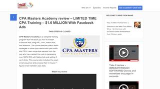 
                            6. [CPA Masters Academy Review] - Mike From Maine