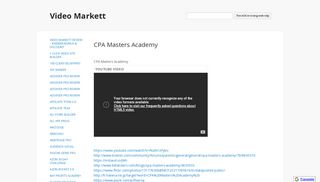 
                            9. CPA Masters Academy - Video Markett - Google Sites