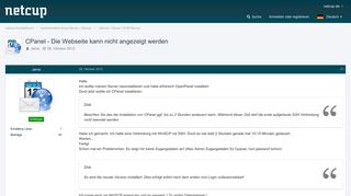 
                            4. CPanel - Die Webseite kann nicht angezeigt werden - vServer ...