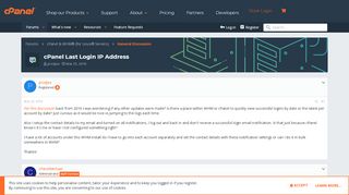 
                            1. cPanel Last Login IP Address | cPanel Forums