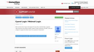 
                            8. Cpanel Login / Webmail Login | InMotion Hosting