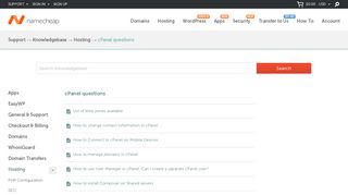 
                            10. cPanel questions - Namecheap.com Knowledgebase