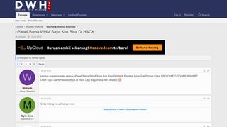 
                            12. cPanel Sama WHM Saya Kok Bisa Di HACK | Forum Web Hosting No.1 ...