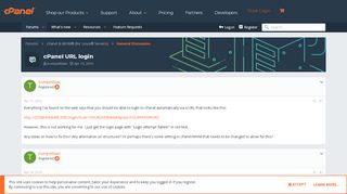 
                            1. cPanel URL login | cPanel Forums