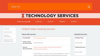 
                            9. cPanel Web Hosting Service | Technology Services at Illinois