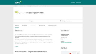 
                            8. cpc baulogistik GmbH als Arbeitgeber | XING Unternehmen