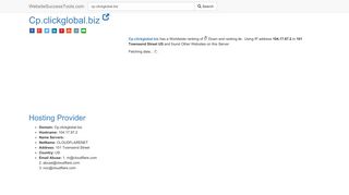 
                            10. Cp.clickglobal.biz Error Analysis (By Tools) - WebsiteSuccessTools.com