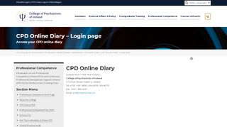 
                            2. CPD Online Diary – Login page – The College of Psychiatrists of ...