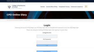 
                            2. CPD Online Diary – Login page