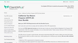 
                            13. CPE Courses for California Registered Tax Preparers (CTEC) - Learn ...