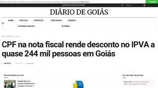 
                            8. CPF na nota fiscal rende desconto no IPVA a quase 244 mil pessoas ...