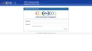 
                            10. CPG Training Center Independent Contractor Login