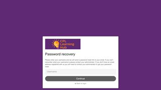 
                            6. CPL Learning Hub - Forgot password