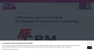 
                            11. CPM France ouvre son école de développement commercial et ...