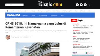 
                            9. CPNS 2018: Ini Nama-nama yang Lulus di Kementerian Kesehatan