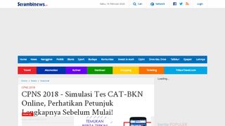 
                            4. CPNS 2018 - Simulasi Tes CAT-BKN Online, Perhatikan Petunjuk ...