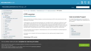 
                            6. CPR-register - Medarbejdere - Aarhus Universitet