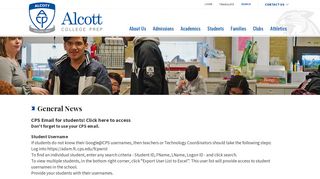 
                            8. CPS Email for students! Click here to access - General News - Alcott ...