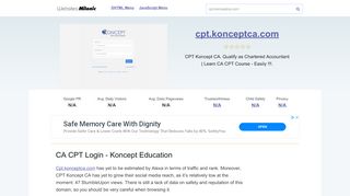 
                            3. Cpt.konceptca.com website. CA CPT Login - Koncept Education.