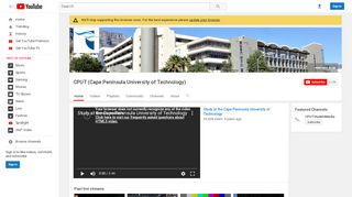 
                            8. CPUT (Cape Peninsula University of Technology) - YouTube