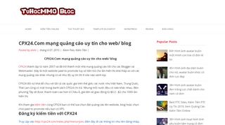 
                            13. CPX24.Com mạng quảng cáo uy tín cho web/ blog - Kiếm tiền