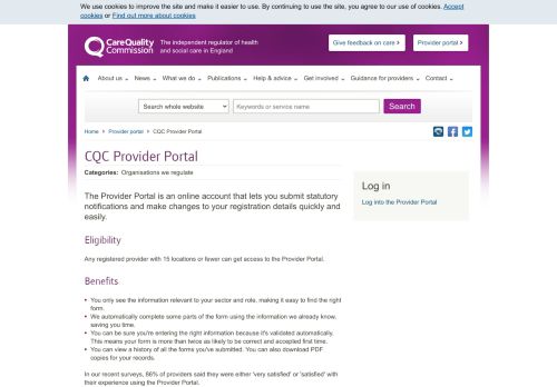 
                            2. CQC Provider Portal | Care Quality Commission