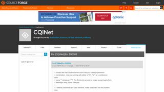 
                            10. CQiNet / Re: [CQiNet] Err 100001 - SourceForge