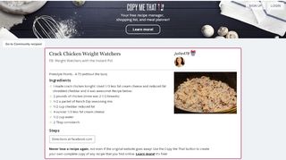 
                            9. Crack Chicken Weight Watchers | Julie478 | Copy Me That