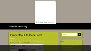 
                            7. Crack Real Life Cam Leora - babysitecommunity - FC2