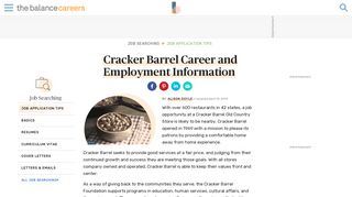 
                            11. Cracker Barrel Career and Employment Information