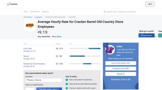 
                            9. Cracker Barrel Old Country Store Hourly Pay | PayScale