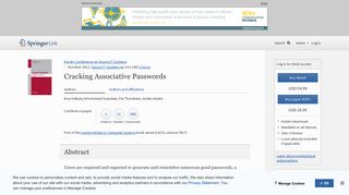 
                            1. Cracking Associative Passwords | SpringerLink
