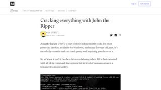 
                            12. Cracking everything with John the Ripper – bytes > bombs