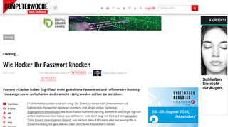 
                            12. Cracking…: Wie Hacker Ihr Passwort knacken - computerwoche.de