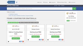 
                            13. Craftsvilla Coupons and Offers for February 2019 | 7Coupons.IN