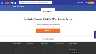 
                            10. Craftsvilla Coupons, Offers: Min. 50% Off Offers | Feb 2019 - CashKaro
