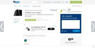 
                            7. Craftsy com login - Fixya