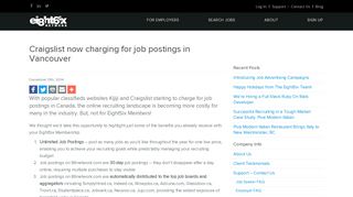 
                            13. Craigslist now charging for job postings in Vancouver - EightSix Network