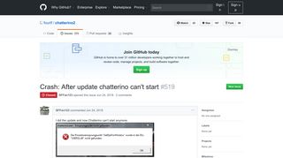 
                            2. Crash: After update chatterino can't start · Issue #519 · fourtf ... - GitHub