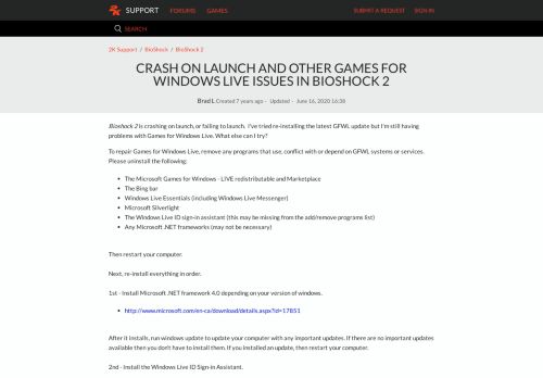 
                            9. Crash on Launch and other Games for Windows Live Issues in ...