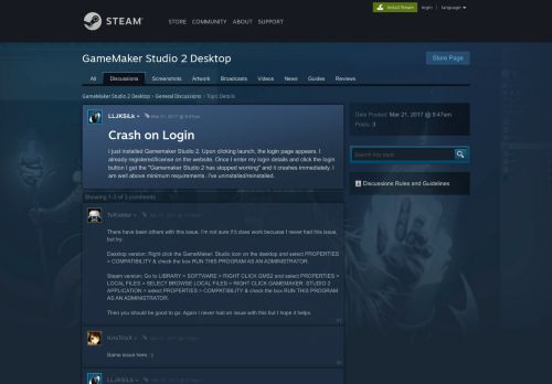 
                            9. Crash on Login :: GameMaker Studio 2 Desktop General Discussions