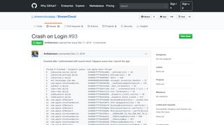 
                            10. Crash on Login · Issue #93 · streamcloudapp/StreamCloud · GitHub