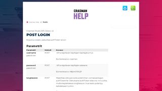 
                            4. Crasman Studio API: POST login